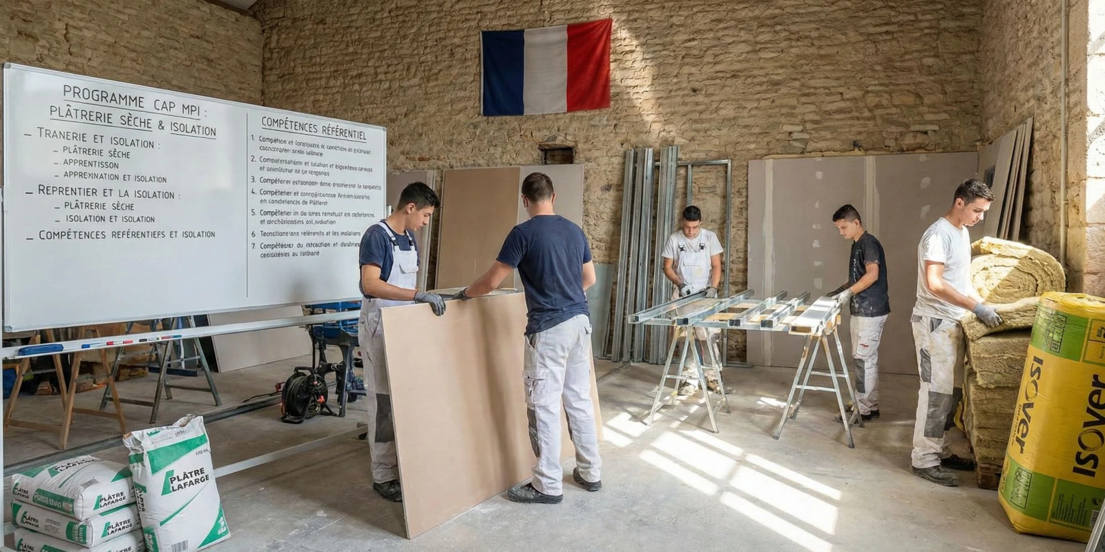 Programme du CAP MPI : Plâtrerie Sèche, Isolation et Compétences au Référentiel