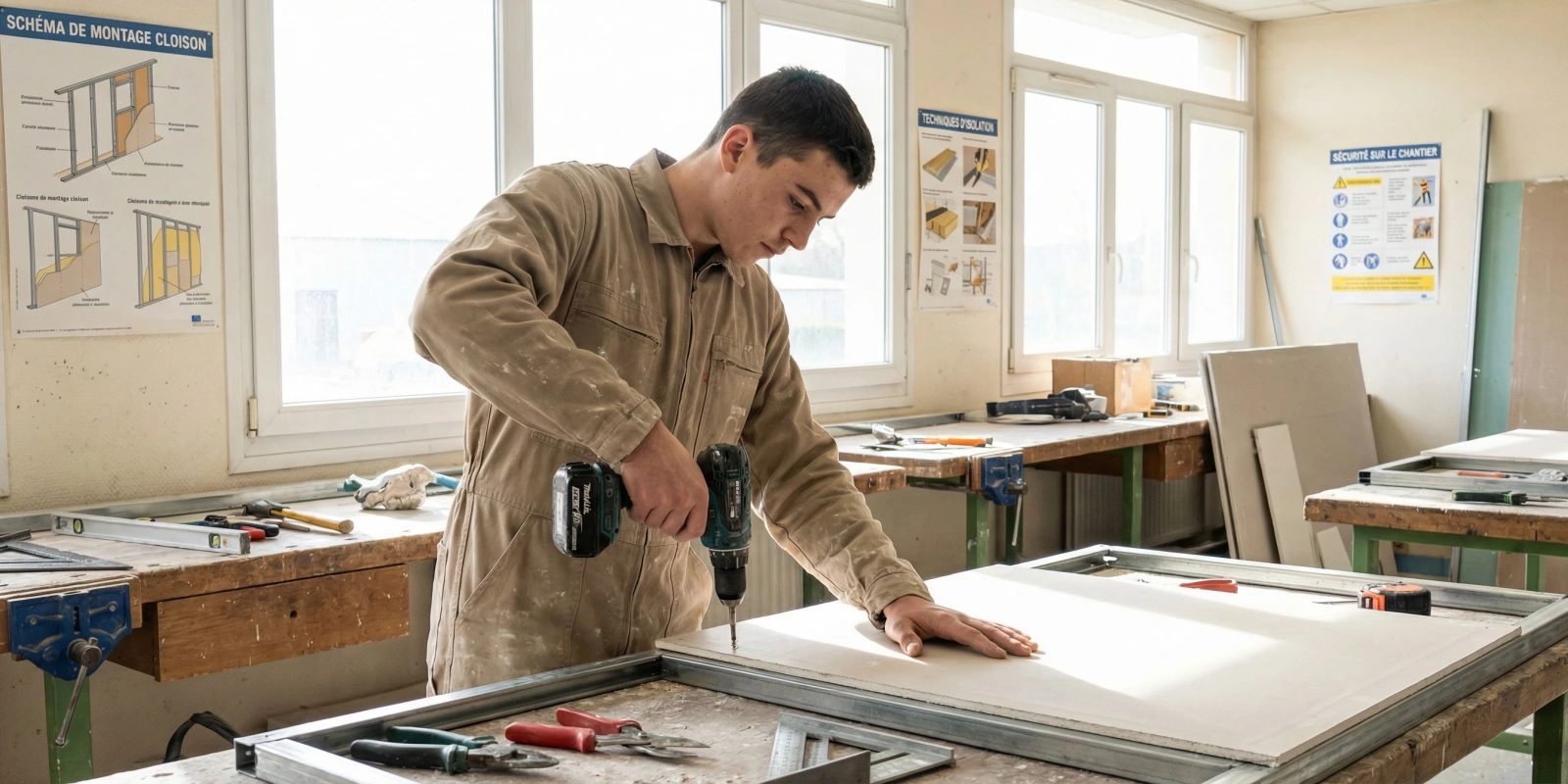 Techniques de Plâtrerie au CAP MPI : Plaques de Plâtre, Ossatures Métalliques et Isolation